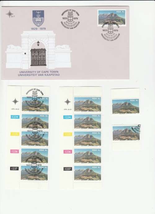 1979 RSA University of Cape Town FDC 3.17 & Blocks