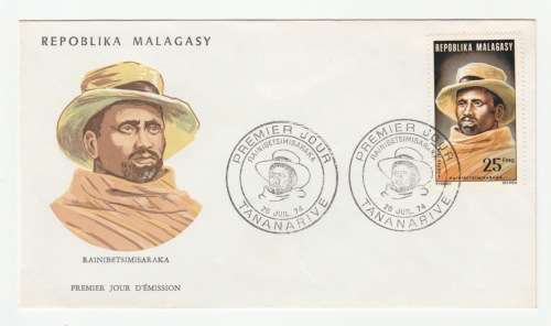 1974 Madagascar Premier Jour - Rainibetsimisaka FDC