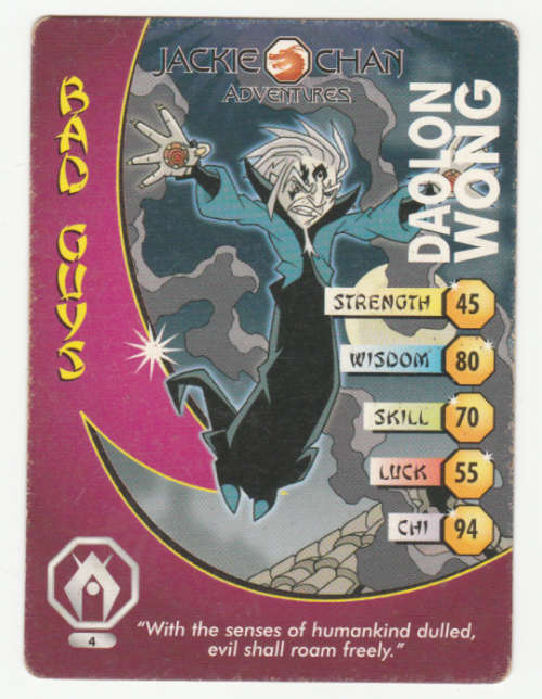 Jackie Chan Adventures -Daolon Wong Card 4 Daolong Wong - Regular Card