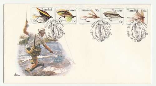 1981 Transkei Fishing Flies Crafted in Transkei FDC 1.21 Starting Jack Scott