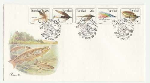 1984 Transkei Fishing Flies FDC 1.33 Complete Set of 5
