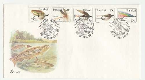 1984 Transkei Fishing Flies FDC 1.33 Complete Set of 5