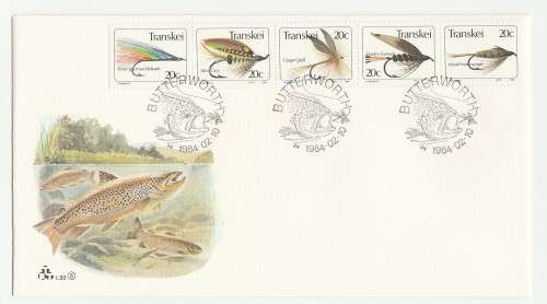 1984 Transkei Fishing Flies FDC 1.33 Complete Set of 5