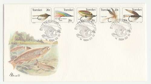 1984 Transkei Fishing Flies FDC 1.33 Complete Set of 5
