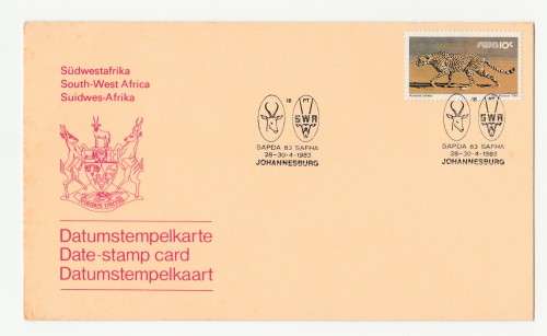 1983 South-West Africa SAPDA/SAFHA Date-Stamp Card