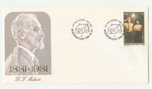 1981 RSA DF Malherbe Commemorative Cover & Date-stamp Card Set