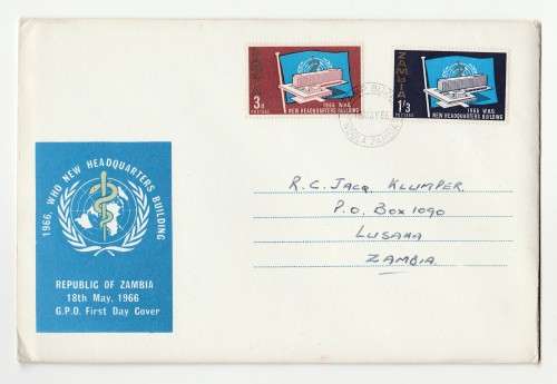 1966 Zambia WHO New Headquarters Building FDC
