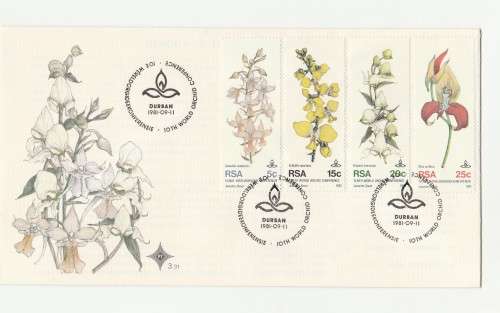 1981 RSA 10th World orchid Conference FDC 3.31