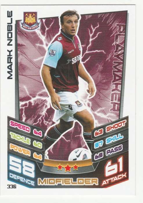 Topps Match Attax PL 2012/2013 -West Ham United - Mark Noble