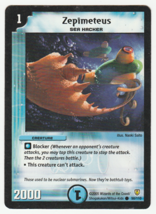 Duel Masters - Zepimeteus (Sea Hacker) - Creature Common