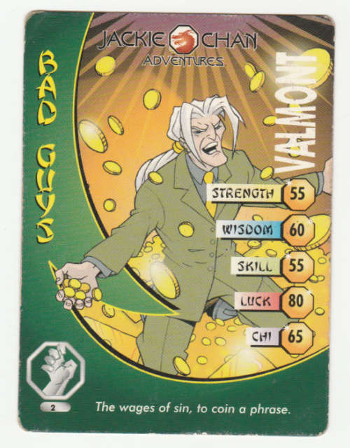 Jackie Chan Adventures - The Dark Hand Card 2 Valmont - Regular Card