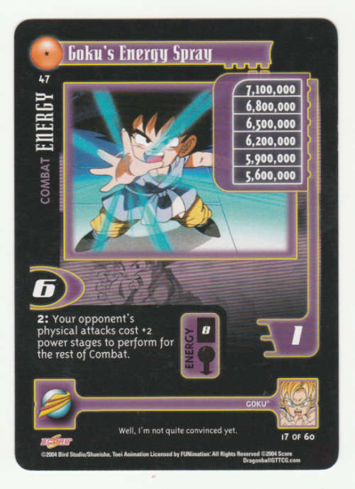Dragon Ball GT - Goku - Goku's Energy Spray/Combat Energy (17/60)