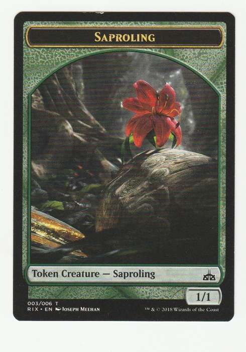 Magic the Gathering 2018 (NM) - Saproling - Token Creature 003/006 - Rivals of Ixalan