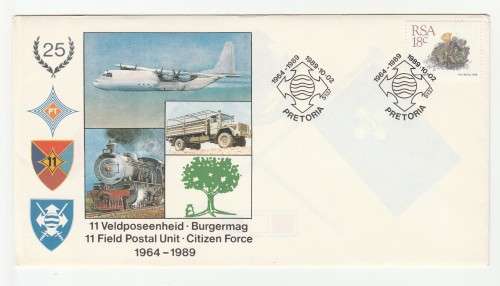 1989 RSA 11 Field Postal Unit Citizen Force Commemorative Cover