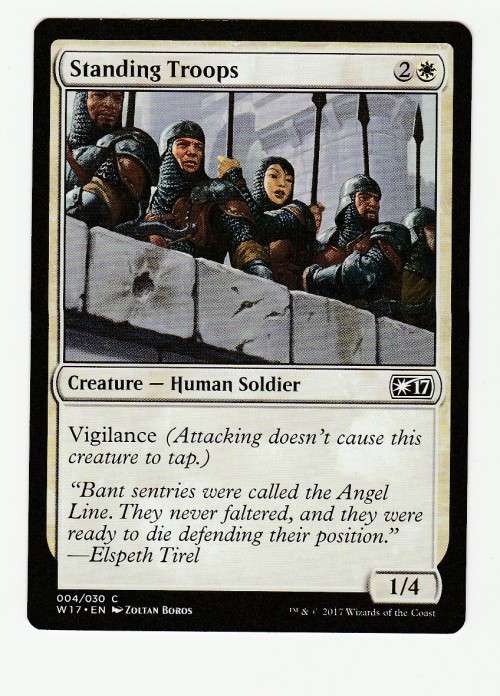 Magic the Gathering 2017 (NM) - Standing Troops - Common - Welcome Deck 2017