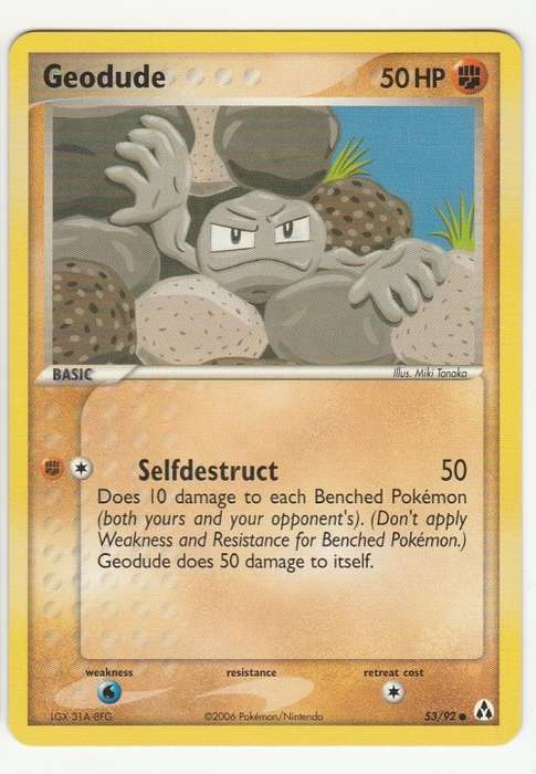 2006 Pokemon/Nintendo - Gen III EX Legend Maker - Geodude 53/92 - Common