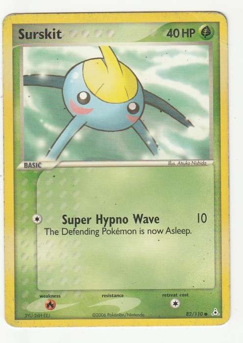 2006 Pokemon/Nintendo - Gen III EX Holon Phantoms - Surskit 82/110 - Common