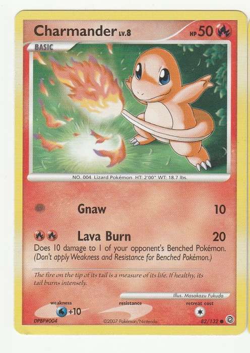 Pokemon 2007 - Gen IV Diamonds and Pearl Series Secret Wonders Charmander 82/132 - Common