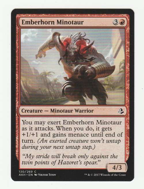 Magic the Gathering 2017 - Emberhorn Minotaur - Common - Amonkhet