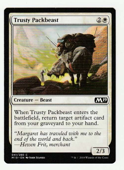 Magic the Gathering 2018 - Trusty Packbeast - Common - Core Set 2019
