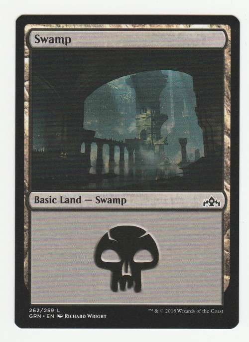 Magic the Gathering 2018 - Swamp 262/259 - Basic Land - Guilds of Ravnica