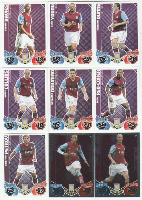Topps Match Attax PL 2010/2011 - Aston Villa Set