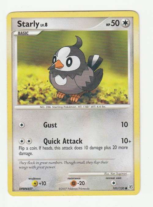 2007 Pokemon/Nintendo - Gen IV Diamond and Pearl - Starly 101/130 - Common