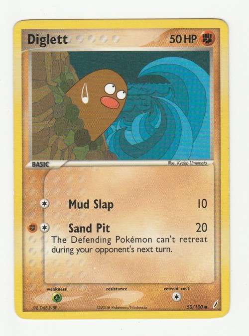 2006 Pokemon/Nintendo - Gen III EX Crystal Guardians - Diglett 50/100 - Common