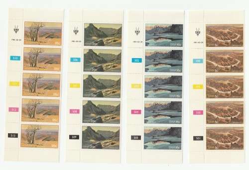 1981 South-West Africa Fish River Canyon FDC 32 and Blocks