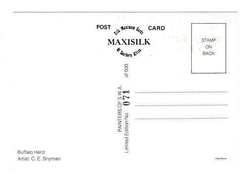 1983 South-West Africa Silk Maxicard No. 3 Painters Limited Edition Set of 4 (No.071)