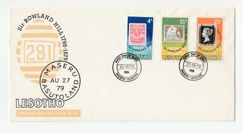1979 Lesotho Sir Rowald Hill 1795-1879 FDC 23 Set