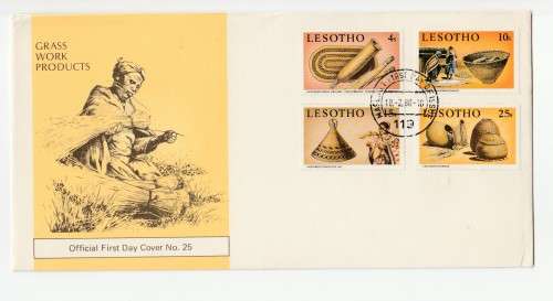 1980 Lesotho Grass Work Products FDC 25