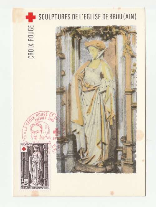 1976 France 11/76 Sculptures De L`Eglise De Brou (Ain) Maxicard