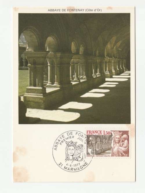 1977 France 04/06/77 Abbaye de Fontenay Maxicard