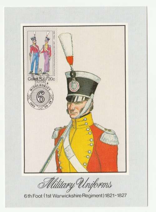 1983 Ciskei Military Uniforms Postcard 1 - 5 Set