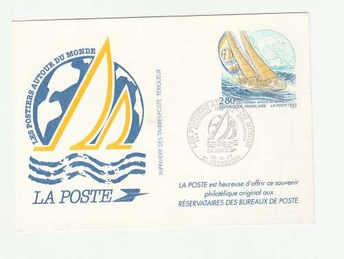 1993 France 25/09/93 Les Postiers Autour De Monde Souvenir