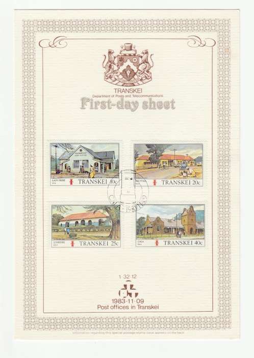 1983 Transkei Post offices in Transkei First-day Sheet 1.32.12