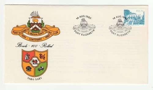 1982 RSA The Port Elizabeth Bowling Club Commemorative Cover and Date-stamp Card Set