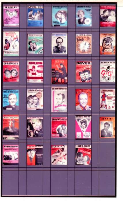 Vintage Movie Songs Sheet Negative