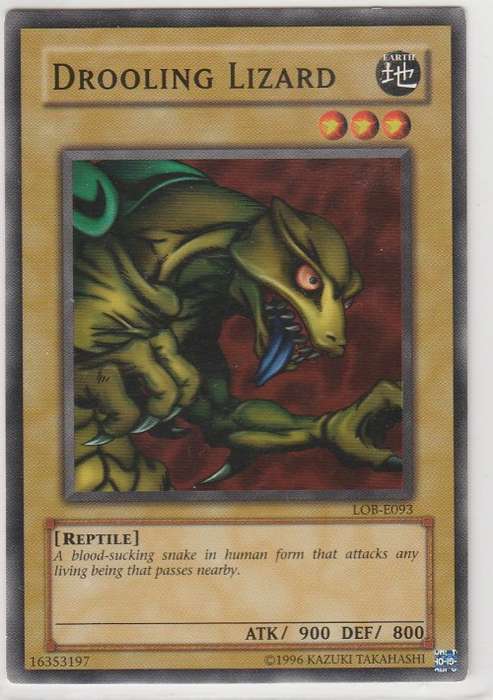 Yu-Gi-Oh! - Drooling Lizard - Legend of Blue Eyes White Dragon (LOB-E093) - Common