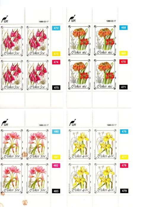 Ciskei 1988/03/17 Endangered and Protected Plants Control Block Set