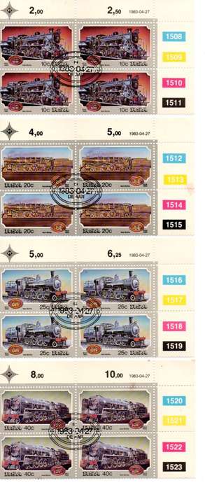 1983 RSA Steam Locomotives FDC 4.4 and Block Set