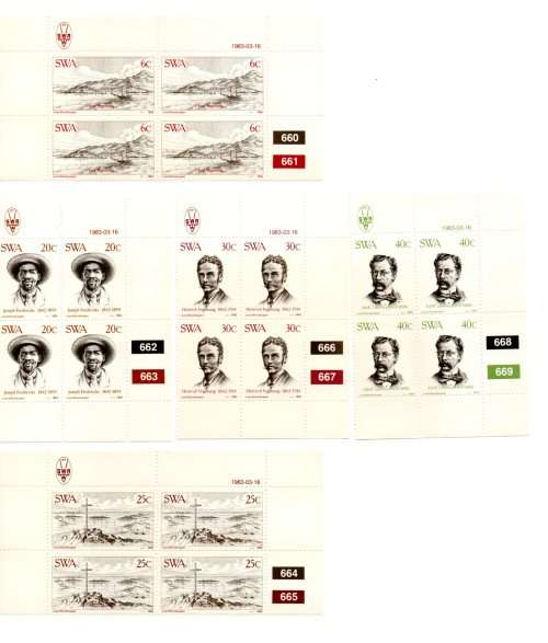 South-West Africa 1983/03/16 Luderitz Control Block Set