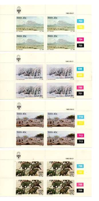 South-West Africa 1983/09/01 Painters Control Block Set