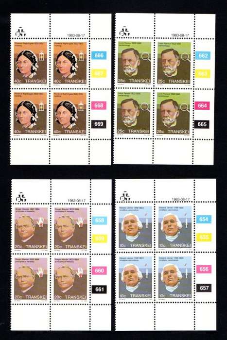 Transkei 1983/08/17 Heroes of Medicine Control Block Set