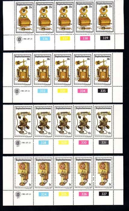 Bophuthatswana 1981/07/31 History of the Telephone Control Block Set