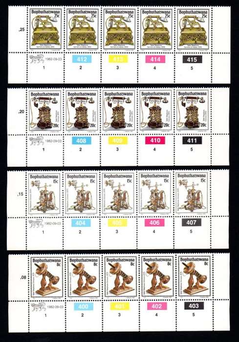 Bophuthatswana 1982/09/03 History of the Telephone 2nd Series Control Block Set