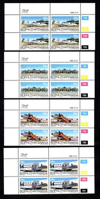 Bophuthatswana 1986/10/16 BOP Airways Control Block Set