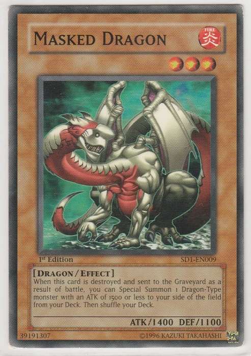 Yu-Gi-Oh! - Masked Dragon - Structure Deck - Dragon`s Roar (SD1-EN009)- 1st Edition