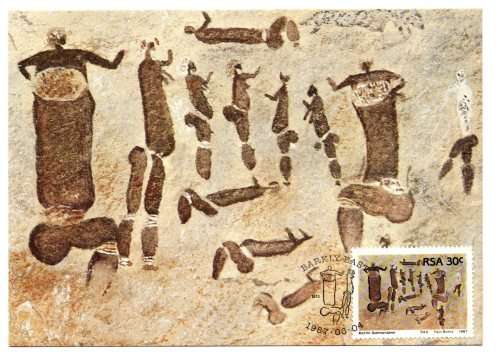 1987 RSA Rock Paintings Postcard Set